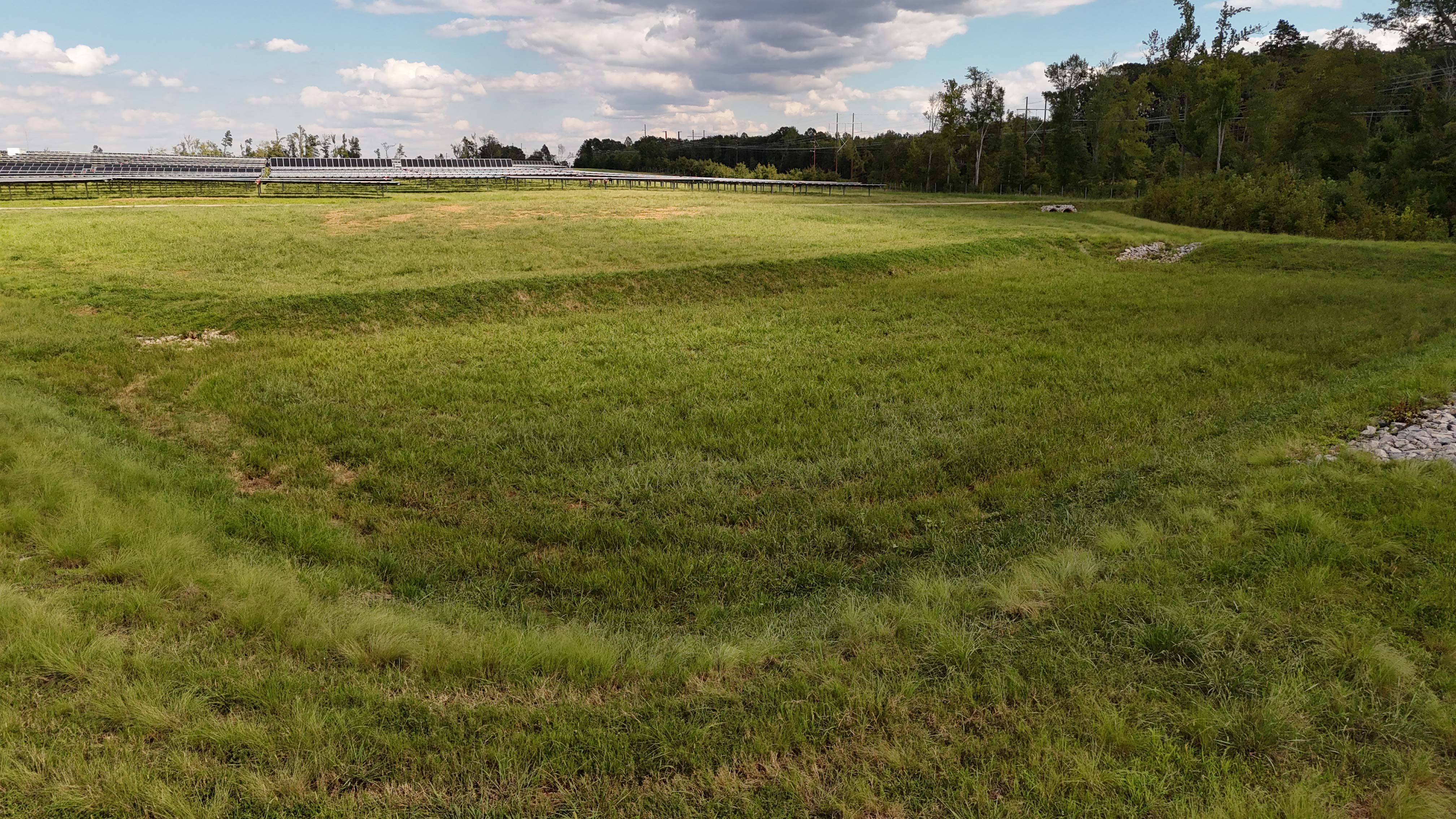 Construction site after erosion control and grading completed