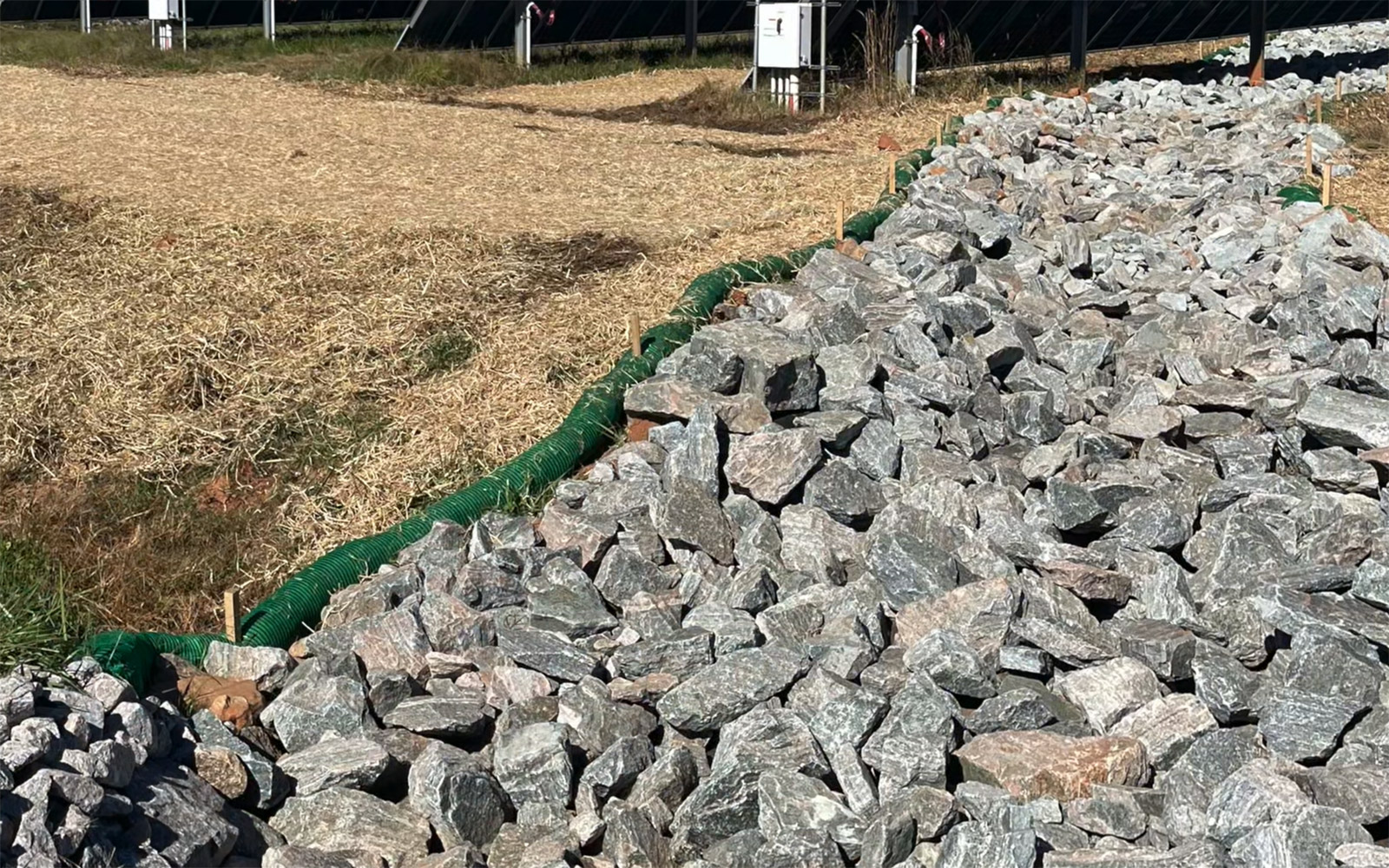Construction site after erosion control and grading completed