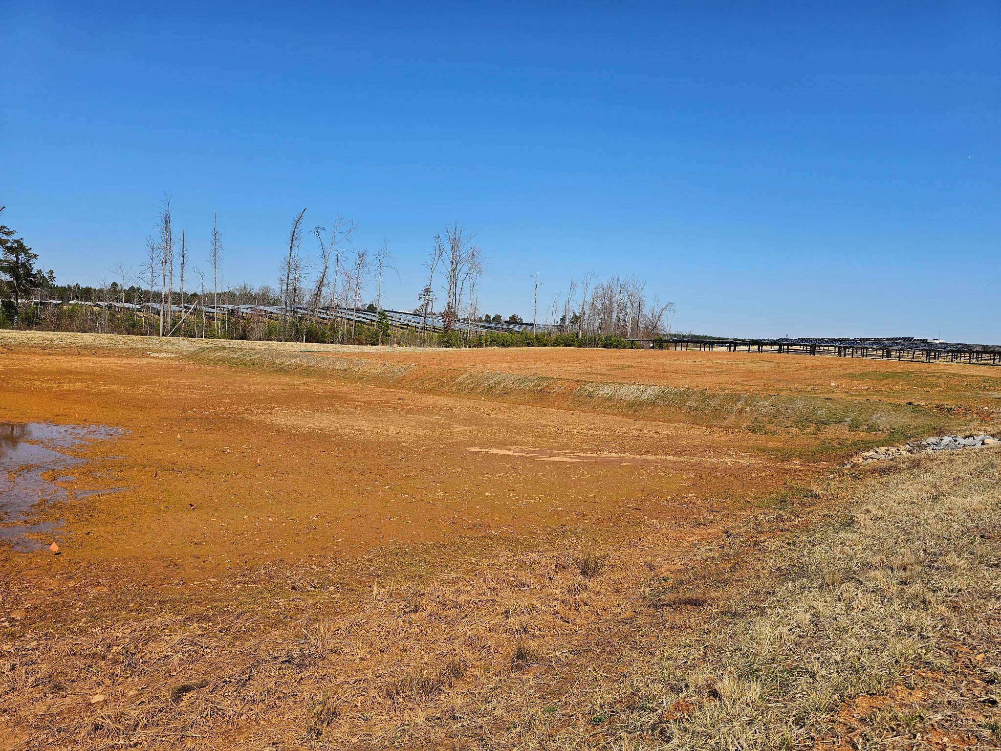 Construction site before erosion control installation